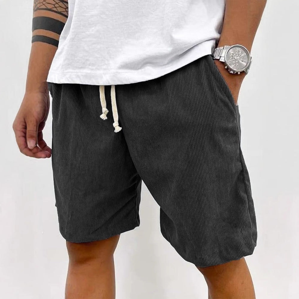 🔥 Najwygodniejsze męskie letnie szorty z manchesteru – luźny krój, regulowany pas i styl na co dzień! 👖✨