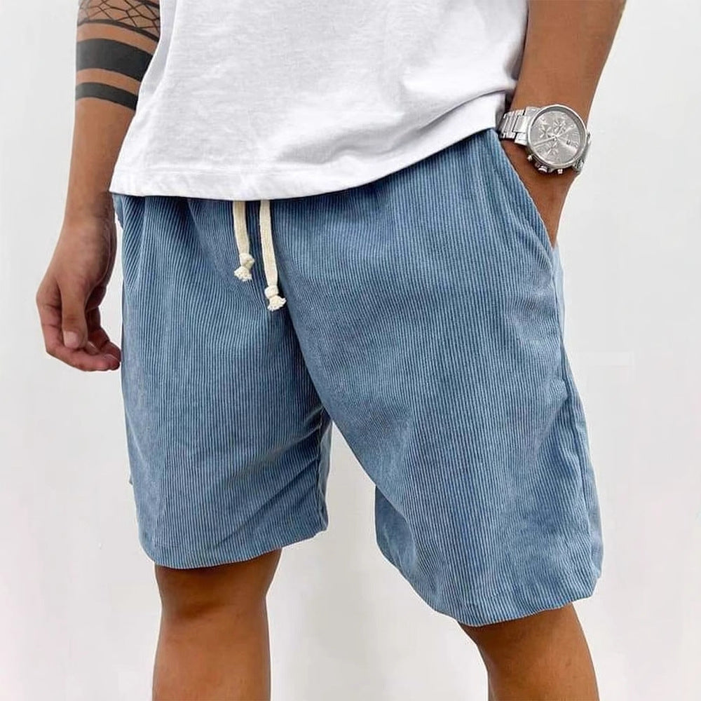 🔥 Najwygodniejsze męskie letnie szorty z manchesteru – luźny krój, regulowany pas i styl na co dzień! 👖✨