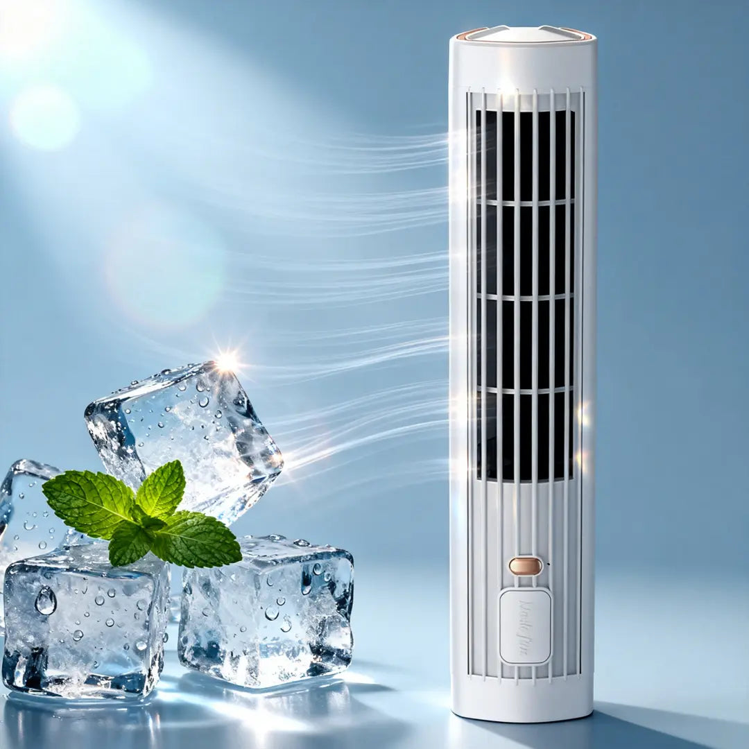 [🎉Ekskluzywna oferta dla członków]❄️ 2 w 1 ładowany przez USB biurkowy i stojący wentylator wieżowy – cichy mini wentylator do biura, nauki, kempingu i użytku na zewnątrz | przenośny, silny strumień powietrza, letni hit 🔥